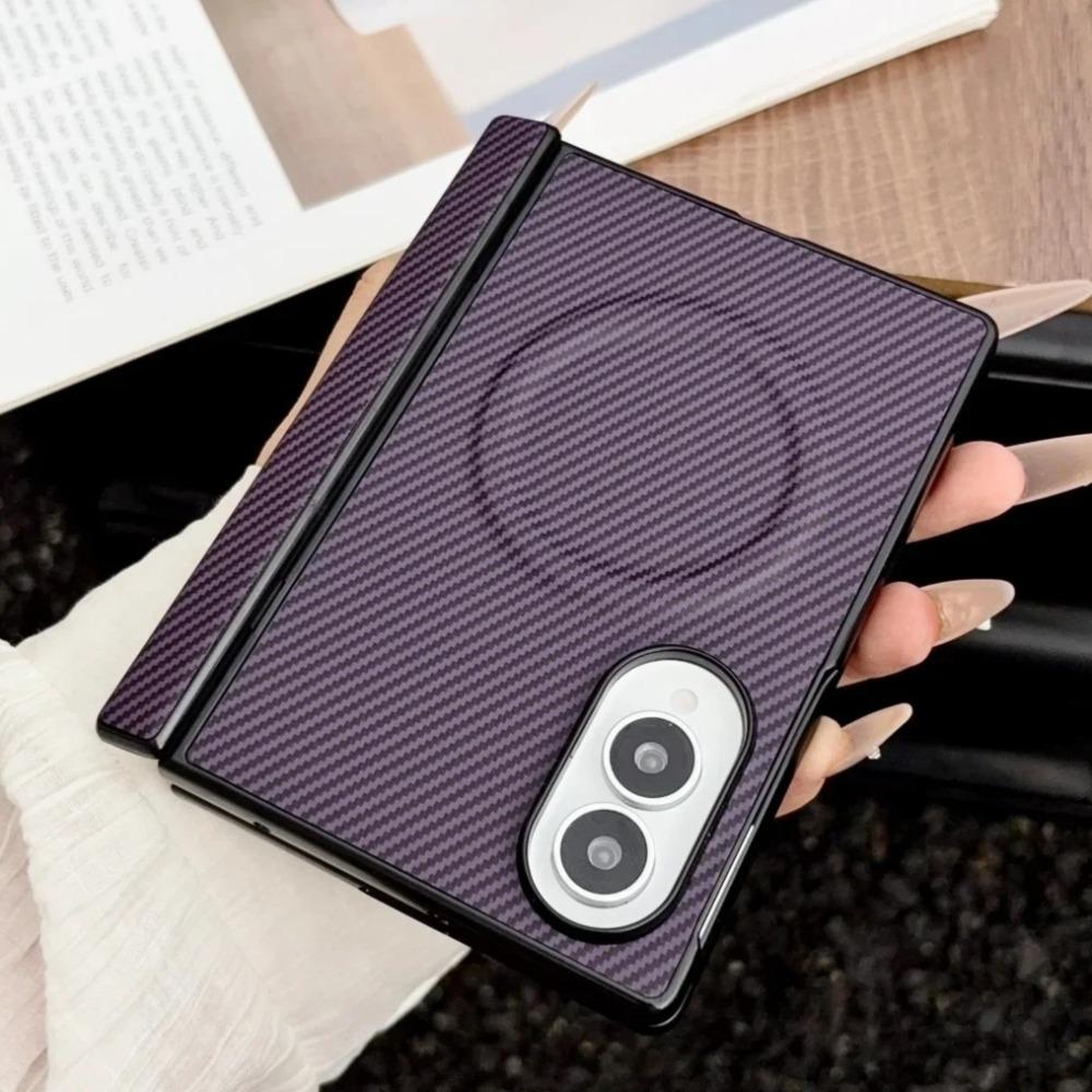 For Magsafe Carbon Fiber Case for Samsung Galaxy Z Fold 8 Ultra 7 6 5 4 3 Ultra Thin Magnetic Skin Feel Shockproof Slim Cover
