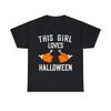 This Girl Loves Halloween Graphic Tee Shirt, S-5XL