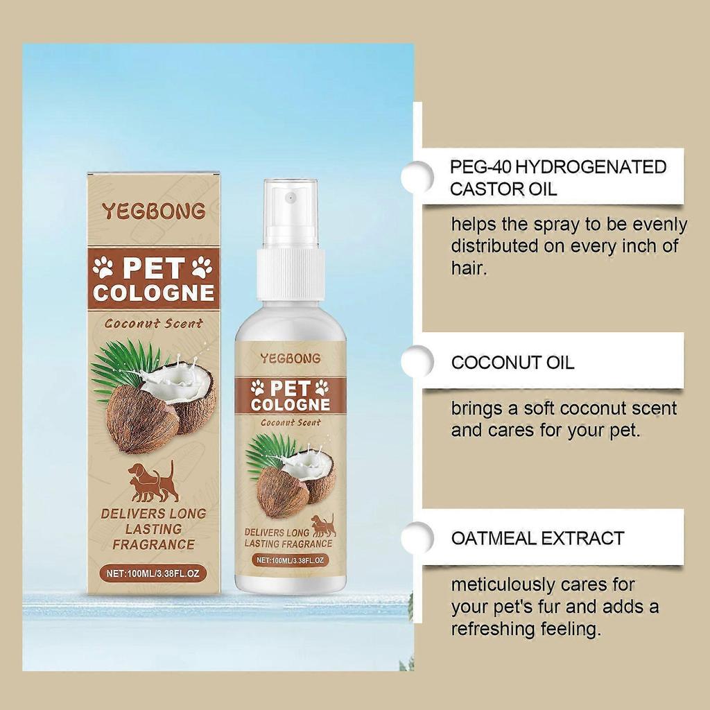 Yegbong Coconut Scent Pet Deodorizing Spray Indoor Freshening Spray For Cats And Dogs To Clean Odors