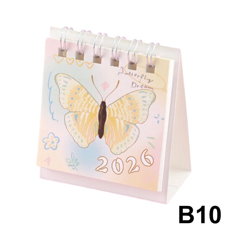 2026 Mini-Kalender Kreative Tisch-Tragbare Reisekalender Mit Schmetterlings-Capybara-Designs Monats- & Wochenplaner-Kalender