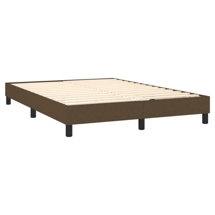 Exclusive House - Slatted Bed Base with Mattress Dark Brown 140x200 Cm