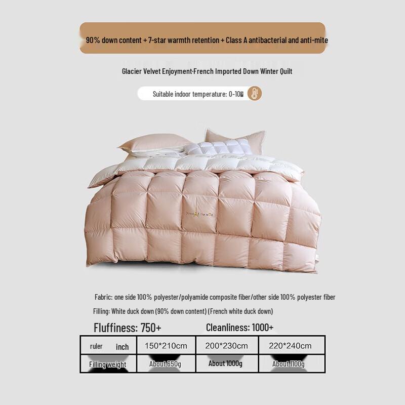 Mercury Home Textiles 90% White Duck Down Winter Quilt