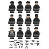 12 pièces/set Figurines de Soldats Militaires Swat Blocs de Construction Assemblés Jouets Éducatifs Pour Garçons Cadeaux