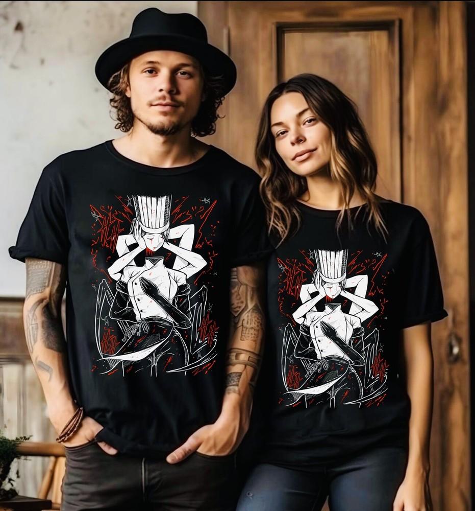 

Falling Devil Chainsaw Man T-Shirt Horror Men and Women Manga Unisex Black Shirt 4XL