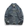 American Retro Yellow Mud Dyed Denim Jacket Men'S Trendy Brand Ruffian Handsome Men'S Casual Tooling Jacket