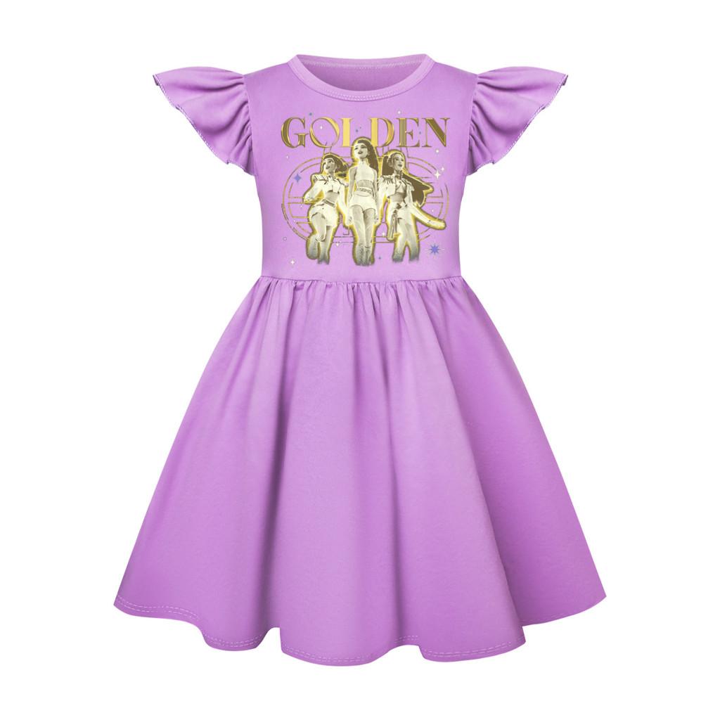 5161 Kids Girls Mira Zoey Rumi Printed Ruffle Short Sleeves Casual Dress