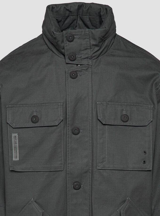 Mid-season Jacket s.Oliver Outdoor-Jacke Stand-up Collar 9581 Grey Black