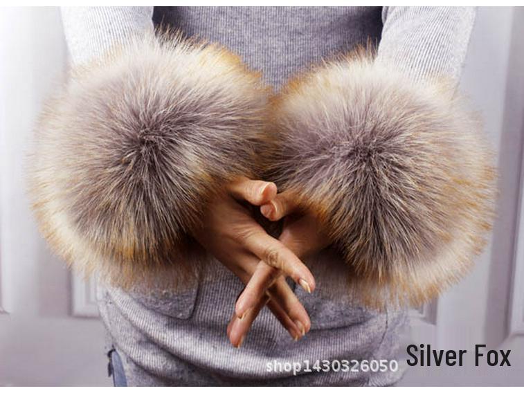 Women's Fluffy Faux Fur Wristband & Cuff Sleevelets