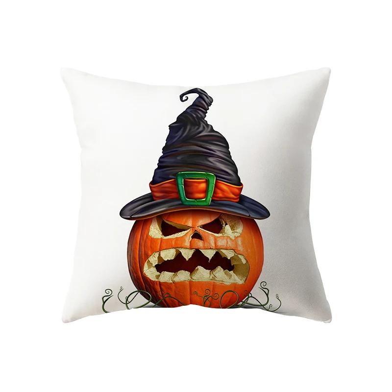 

Подушка с изображением дьявола и тыквы, наволочка для дивана, кресла, кровати, декор для дома на тему Хэллоуина 30x30cm