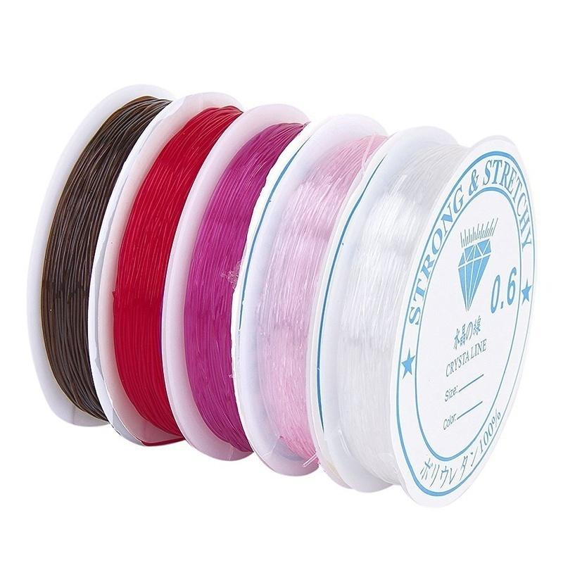 10 Rolls of  Elastic Beading Cord Thread for DIY Jewellery Making Mixed Color---0.6mm