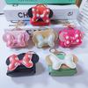 European Creative Leather Headphone Mini Bag with Bow Keyring