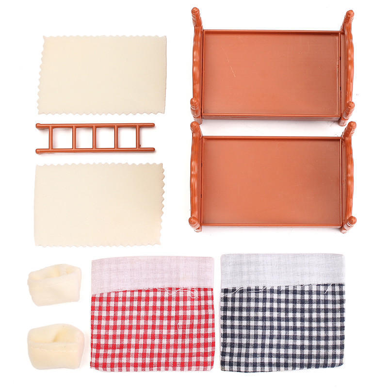 Miniatura Dollhouse Fluctuation Bed Acessories Sets for DIY Mini Doll House Miniatures Furniture Toys Gifts for Children