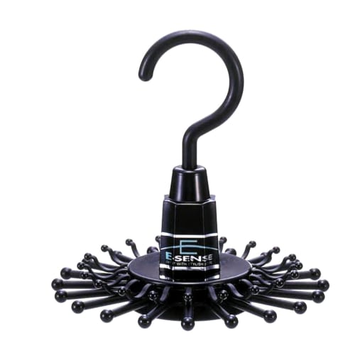Sawafuji E-SENSE Tie Hanger with Stopper 20, Black, Holds 20 Ties, Made In Japan, Space-Saving, Rotating, Non-Slip, with Stopper, Compact Storage for