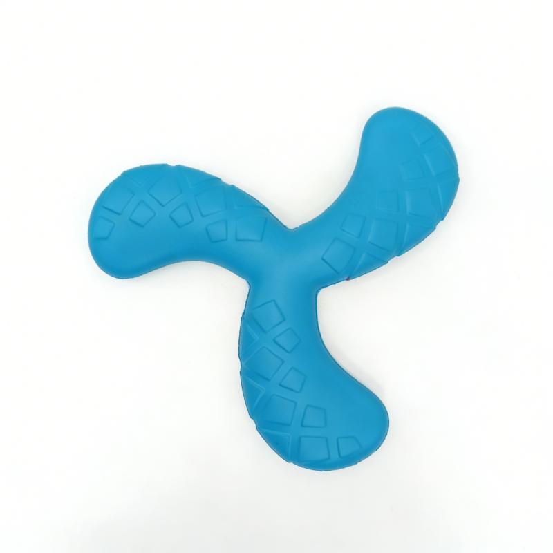 

Dogs Boomerang Flying Disc Play Tooth Chew Toy Indestructible Safe Large Dog Tough Toys Resistant Pet Supplies Water Toys синий