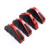 4pcs Red Black Universal Car Carbon Fiber Pattern Modified Shark Fin Rear Spoiler Car Rear Bumper Lip Diffuser Anti-collision