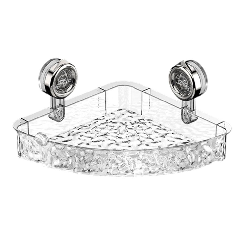 Bathroom Suction Cup Rack Punch-free Wall-mounted Shelf Corner Toilet Storage Triangle Wash Basin Bathroom Rack N9K8