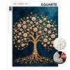 DIY Pearl and Diamond Painting Kit Golden Tree of Life. Suitable for Beginners. Home Wall Decoration. Handmade Gift.