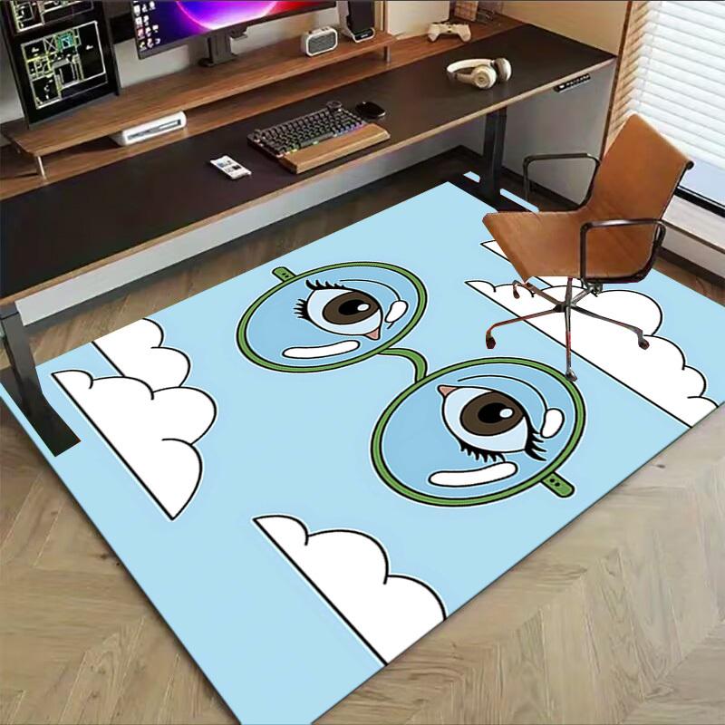 1PC eyes glasses Anti-slip carpet, suitable for Office, bedroomand playrooms. It can also be used as a sofa footrest cover-W49