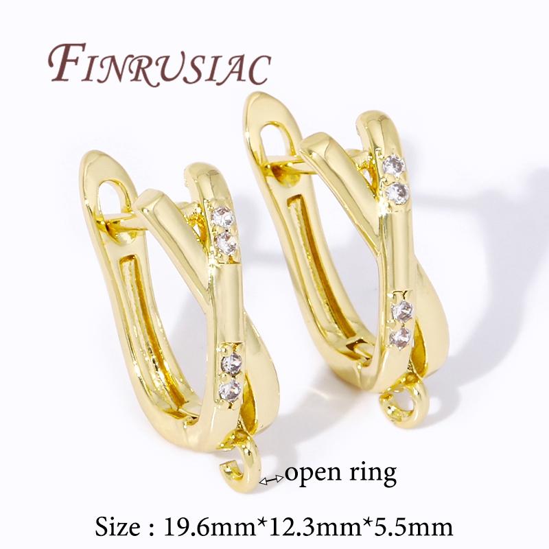 Multi Styles 18K Gold Plated Earwires Fasteners Earring Hooks Clasps Accessories For DIY Women's Anti-Allergy Earrings Making