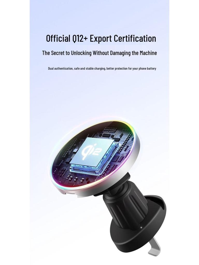 Universal Magnetic Wireless Fast Charging Car Mount - Stable, Anti-Shake Phone Holder for Navigation