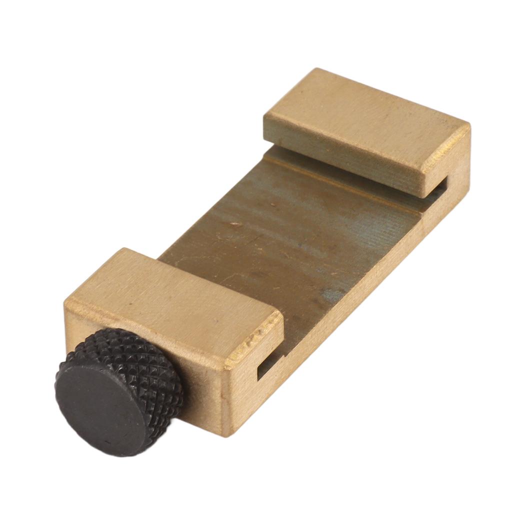 Steel Ruler Positioning Tool Woodworking Brass Locator Steel Ruler Fixed Block for Measurement and Marking