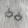 Women's Flame Heart Hollow Earrings - Exaggerated Niche Punk Style Jewelry