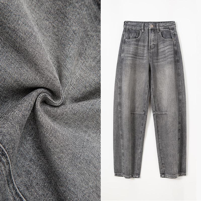 2025 Spring Curved Leg Gray Pants: Flattering Design for Leg Lines M