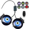 3 Inch Car Devil Eyes Lens Lights 12-36V Demon Red Eye Dynamic Headlight Assembly With Remote Control Auto Retrofit Accessorie