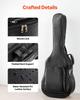Acoustic Guitar Hard Case, 1195 MM, Hard-Shell Protective Travel Carrying Case with Accessory Compartment, Foam Padding, Portable Handle, Shoulder