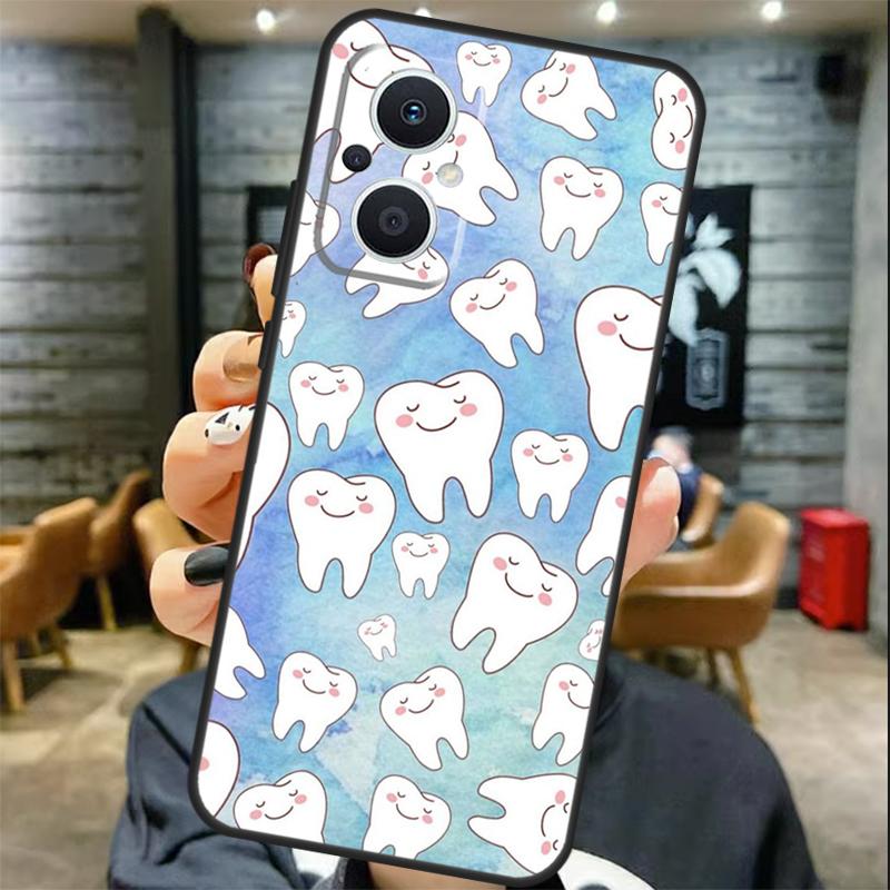 Cartoon Dentist Dental Teeth Case For OPPO Reno 13 13F 12 F 11 8T 7 8 10 Pro OPPO Find X8 X6 Pro X3 X5 Lite Cover Coque