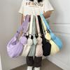 Korean Style Lightweight Shoulder Bag Cream Color Simple Dumpling Bag  Girls