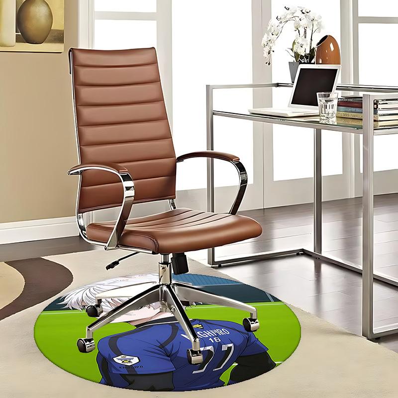 

1pc Anime Design Round Carpet - Nagashiro 18 Chair Mat for Office, Home Decor, Living Room 80cm