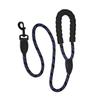 Custom Heavy Duty Quick Release Clip Soft Padded Comfort Handle Solid Black Nylon Reflective Braided Dog Leash for Daily Walking