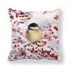 New Christmas Cushion Cover Print Robin Bird Pillow Navidad Gift Pillowcase Decoration