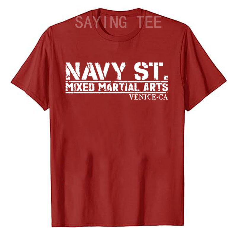 Navy Street Kingdom MMA Mixed Martial Arts Gift T-Shirt Letters Printed Saying Tee Tops Graphic Outfit Cool Short Sleeve Blouses