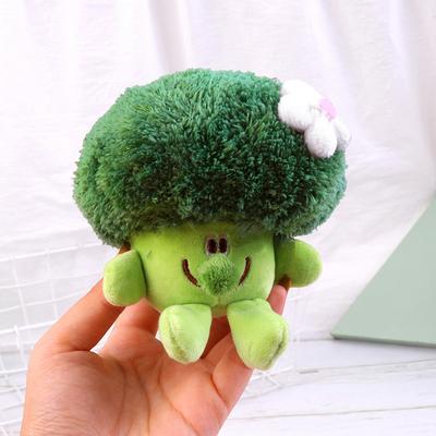 Söt Grönsak Broccoli Plysch Gosedjur Blomkål Mjuk Plyschleksak Par Nyckelring Väskhängsmycke Barnpresent