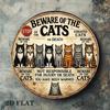 1 Stück Retro Warnschild 'Vorsicht Katze' 20x20cm Vintage Metallschild Katzenliebhaber Geschenk für Zuhause Café Bar Dekoration