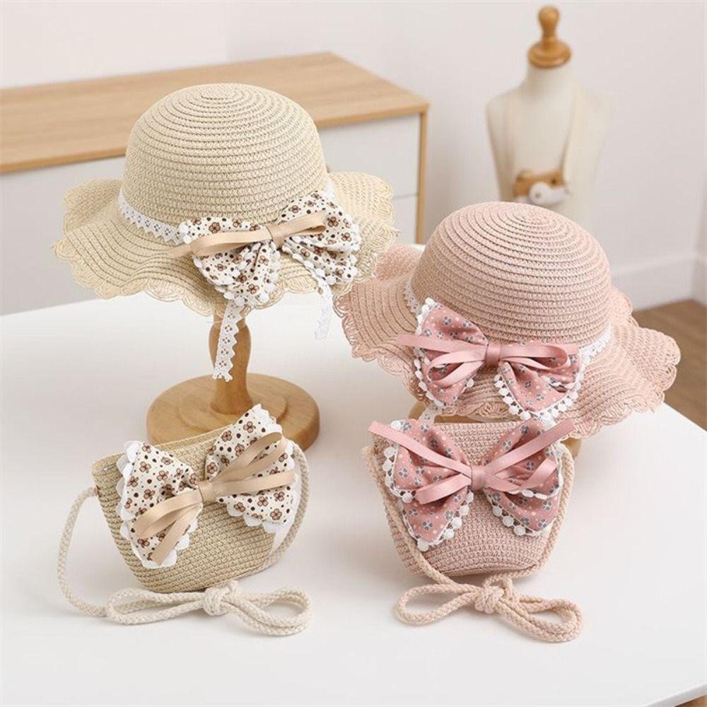 Multiple Colors Girls Sun Hat 2-8 Years Straw Hat Fashion Children Sun Hat  Summer
