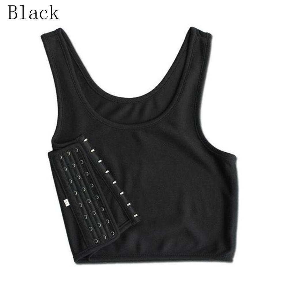 

Спідня білизна Майки Бюстгальтер Біндери Транс Лесбійська Корсет Жилет Груди Лесбійська Томбой M чорний