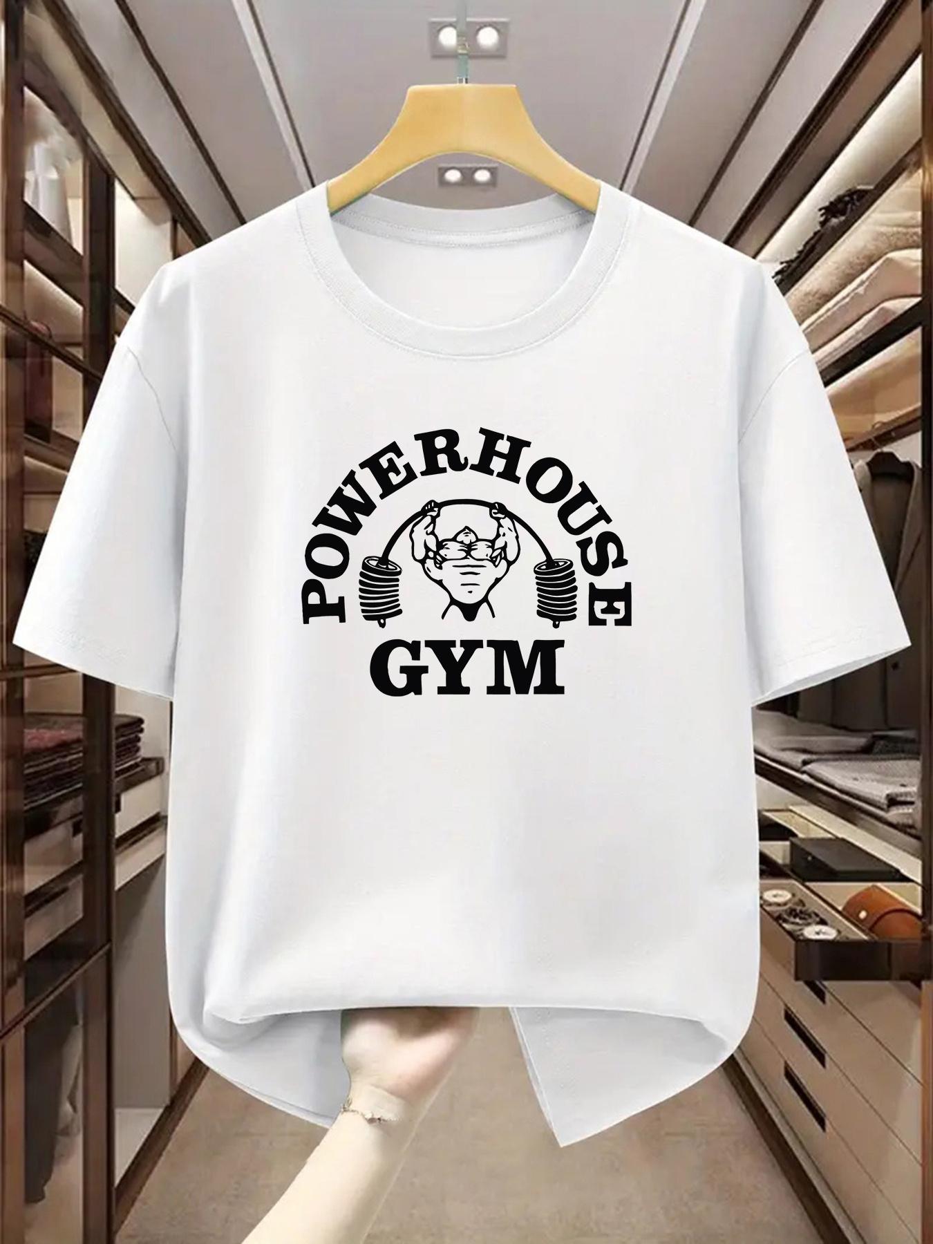 

Powerhouse Gym Mens Cotton TShirt Athletic Workout Casual Sporty White Fitness Muscle Fit Style - Men s Summer Cotton Graphic... 5XL різнокольоровий