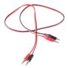 Power Plug to Alligator Clip Cable Double Alligator Clips Power Test Cable 2 Plugs to 2 Clips Cable Length 1M
