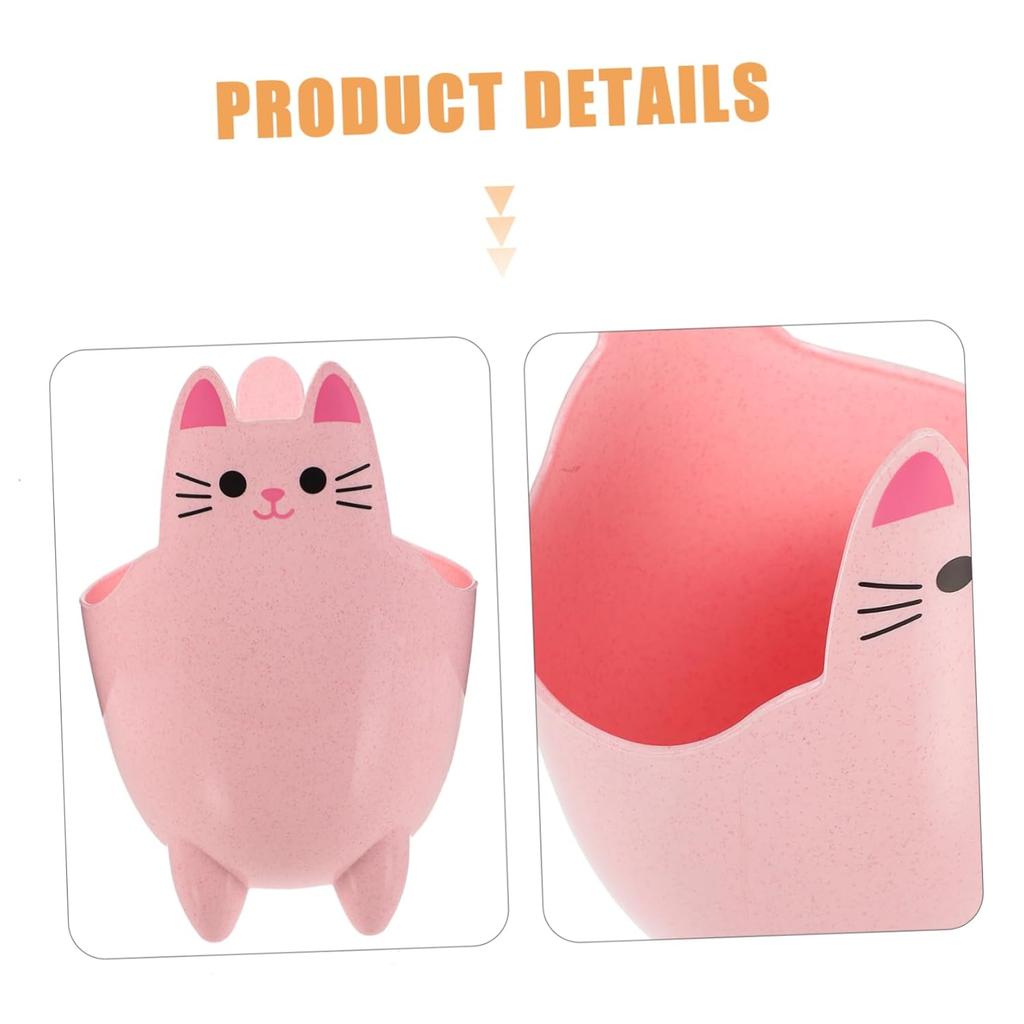cat Shaped Trash can Kitchen Garbage bin Cartoon Waste Basket Dorm Trash can Tiny Trash can Little Trash can Mini Desktop Wastebasket Pen Container