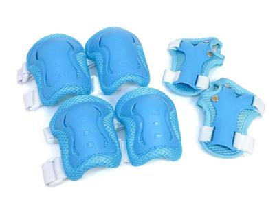 Kids Protector Size Blue and Palm Protector Set [Sagisaka] Set, S, (Ages 2-4) Knee, Elbow,