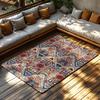 Geometric Pattern Area Rug Non-Slip Floor Mat Washable Modern Living Room Carpet Home Decor Bohemian Style Entryway Rug Indoor O