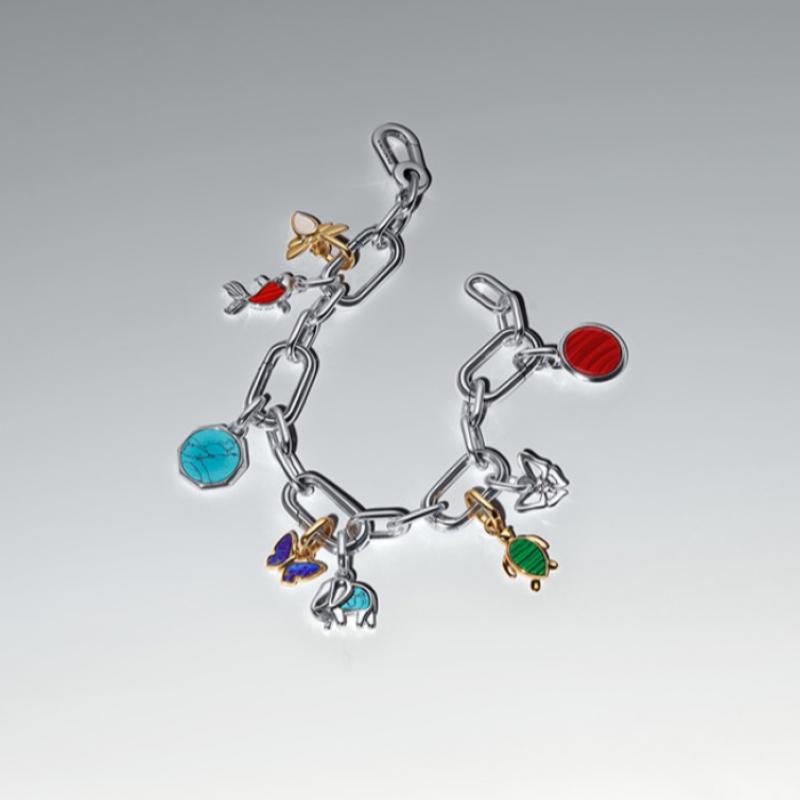 Pandora Turquoise Elephant Mini Dangle Charm 793858c01