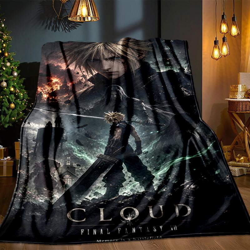 Cloud's Fantasy Journey Game Blanket Lightweight Ideal Bedding Blanket Perfect for Travel, Camping, Living Rooms, Offices, Sofas, Fan Christmas gift