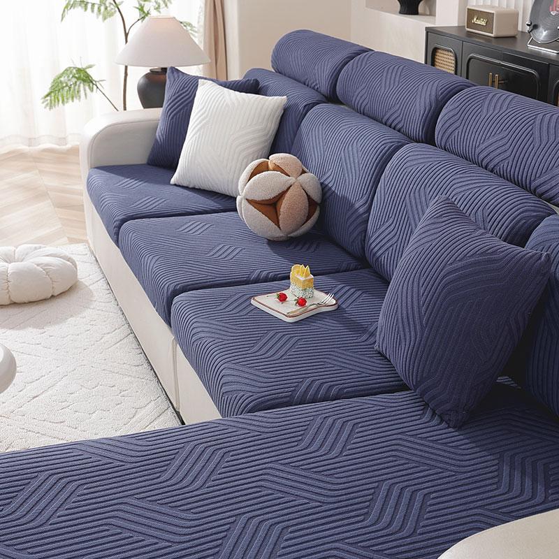 Lanmolife Verdickter Jacquard Sofa Sitzbezug Spandex Staubdicht Elastische Sofaüberwürfe Abnehmbare Reinigung Möbel Schutzhülle