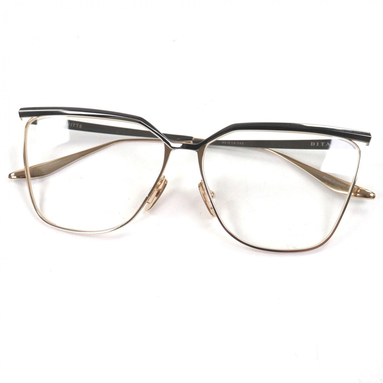 

Great DITA Glasses Ravitte Cats eye gold Women DTX140-A-03 Used