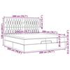 VidaXL Ottoman Bed Frames and Mattress Light Grey 200x200cm Fabric, Bed Frame, Upholstered Bed Frame, Bed Frame 3313265
