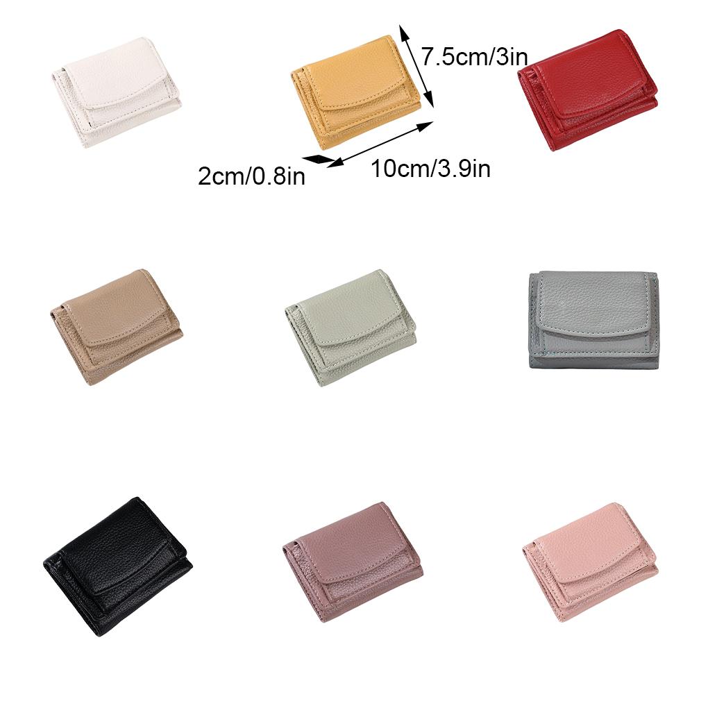 Portable Women Leather Wallet ple Design Foldable Change Purse Shopping Card Holder Carrying Bag Birthday Gift